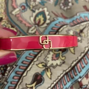 Chico’s Pink & Gold Hinged Bangle